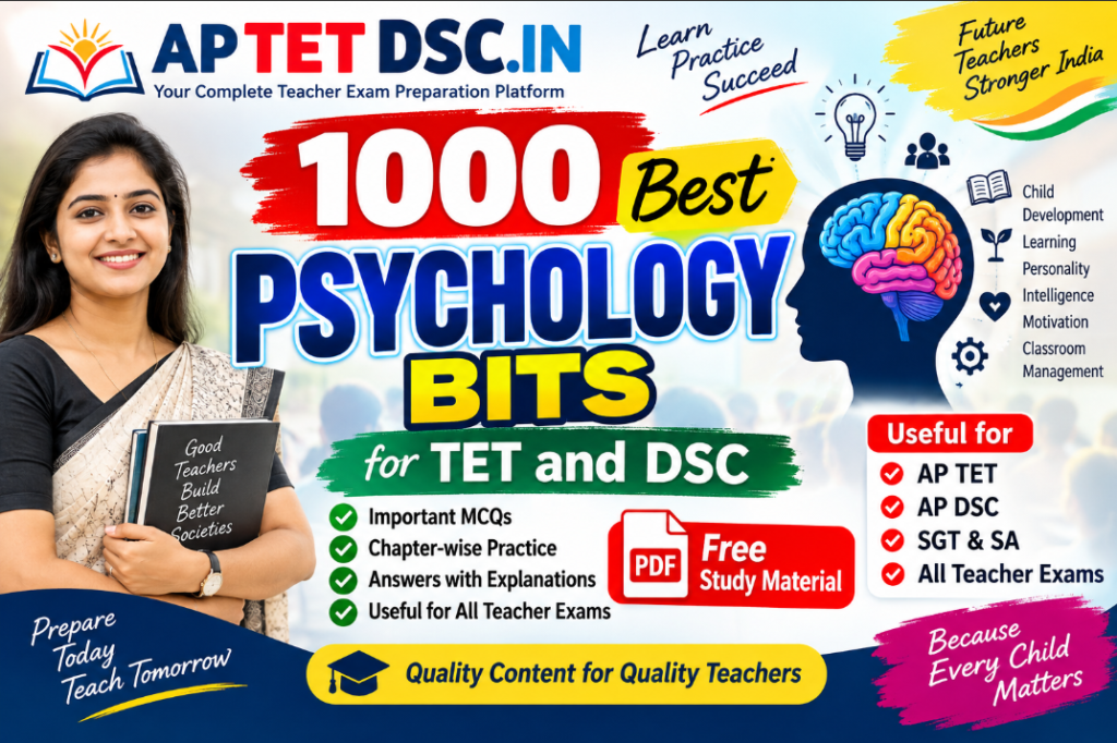 1000 Best Psychology Bits for TET & DSC 2026